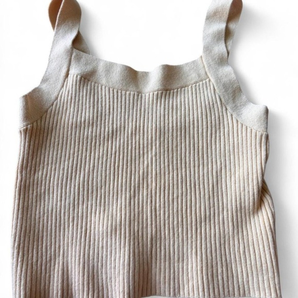 Abercrombie‎ & Fitch HoneyMustard color- ribbed tank top size Large #croptop